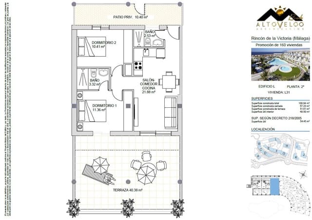 2 chambre Appartement à vendre à Rincón de la Victoria avec piscine garage - 389 000 € (Ref: 10100352)