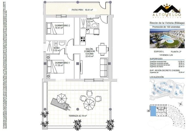 2 chambre Appartement à vendre à Rincón de la Victoria avec piscine garage - 395 000 € (Ref: 10100355)