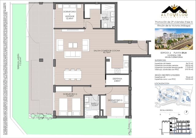 3 bedroom Flat for sale in Rincón de la Victoria with pool garage - € 420,000 (Ref: 8911302)