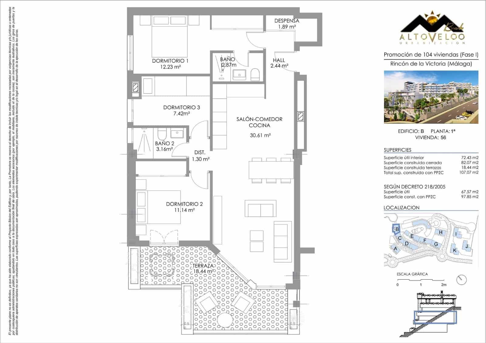 3 camera da letto Appartamento in vendita in Rincon de la Victoria con piscina garage - 349.000 € (Rif: 8911303)