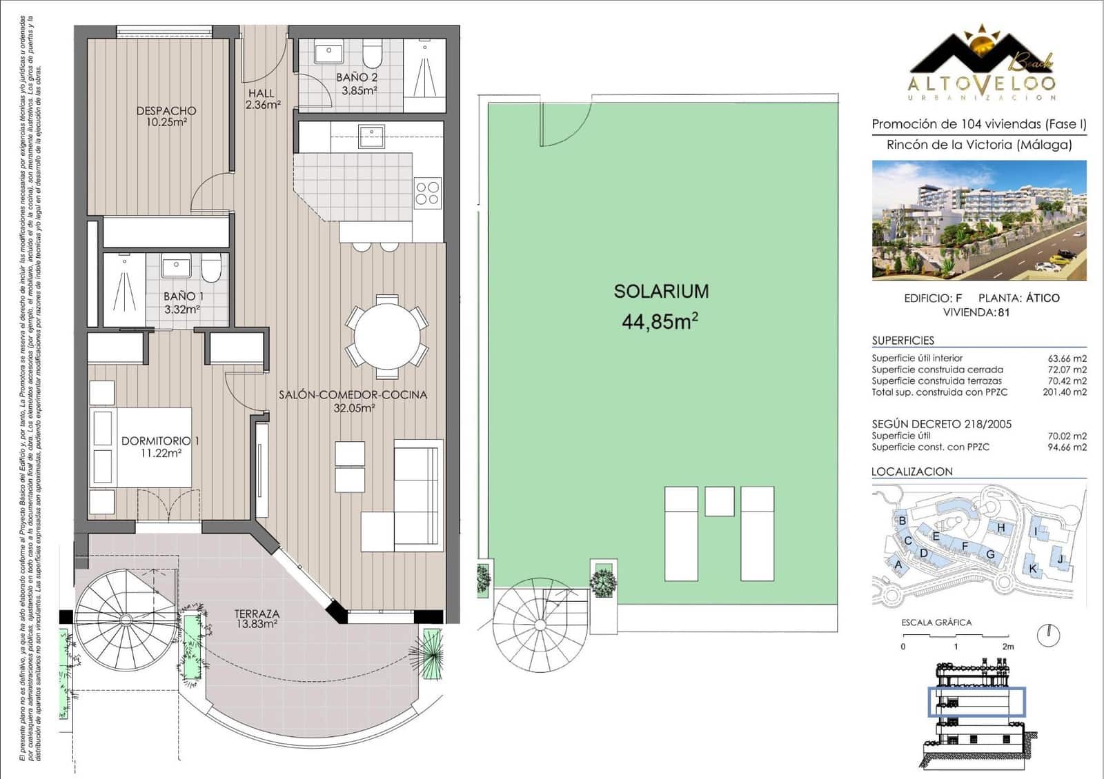2 soverom Penthouse til salgs i Rincon de la Victoria med svømmebasseng garasje - € 389 000 (Ref: 9519156)
