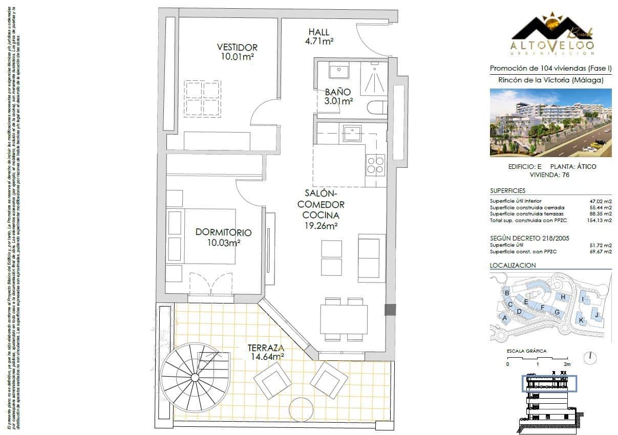 2 sypialnia Apartament na sprzedaż w Rincon de la Victoria z basenem garażem - 349 000 € (Ref: 9999683)