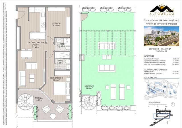 2 soveværelse Penthouse til salg i Rincón de la Victoria med swimmingpool - € 389.000 (Ref: 9999684)