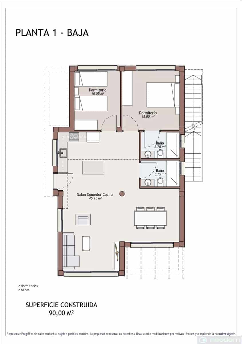2 makuuhuone Huvila myytävänä paikassa Vera mukana uima-altaan - 539 000 € (Ref: 9387301)