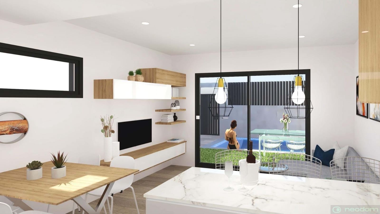 3 chambre Villa/Maison à vendre à Santiago de la Ribera avec piscine - 400 000 € (Ref: 9418976)