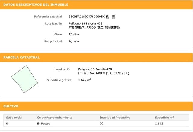 Undeveloped Land for sale in Arico - € 24,000 (Ref: 8451639)