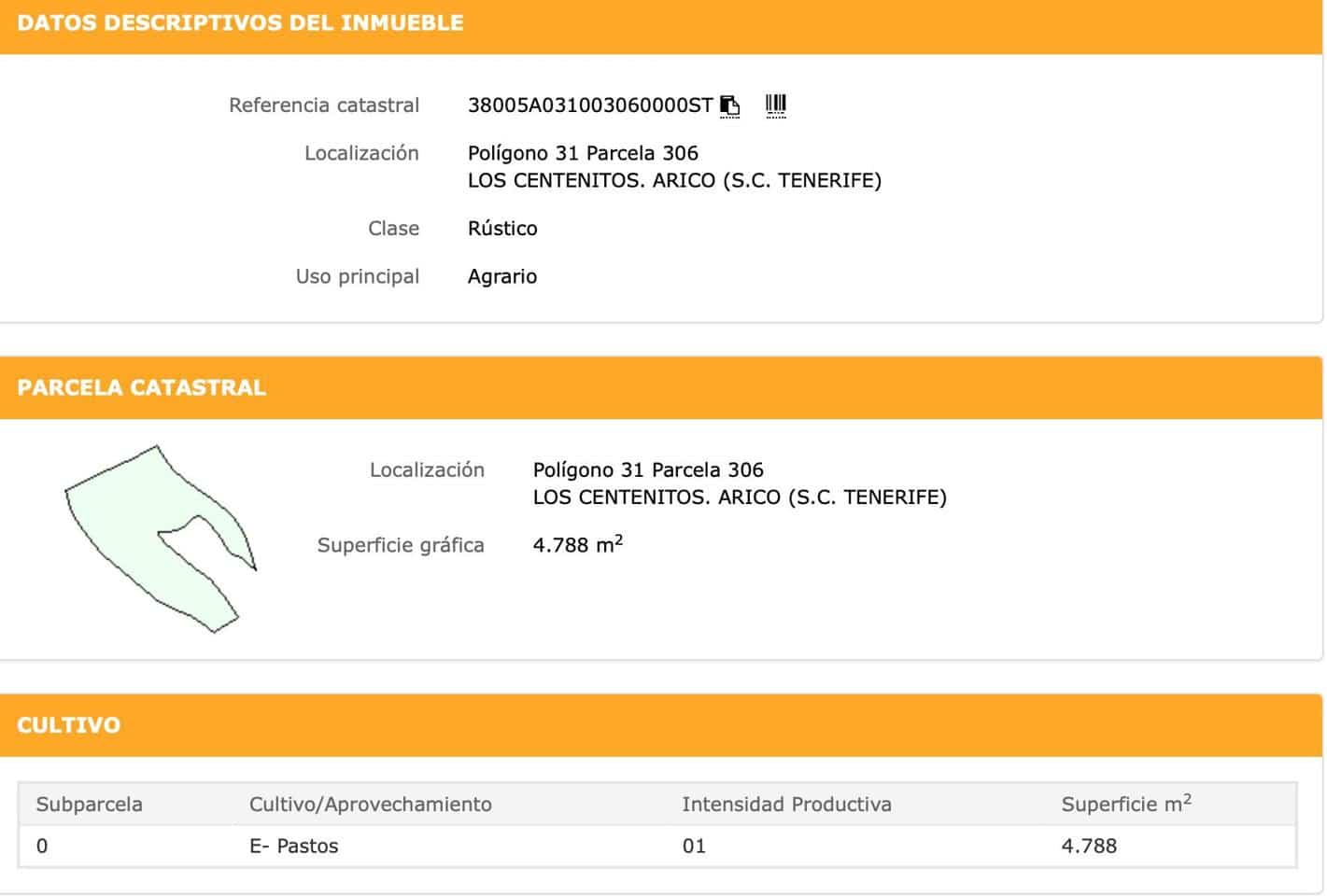 Grunde uden byggetilladelser til salg i Arico - € 24.000 (Ref: 8840499)