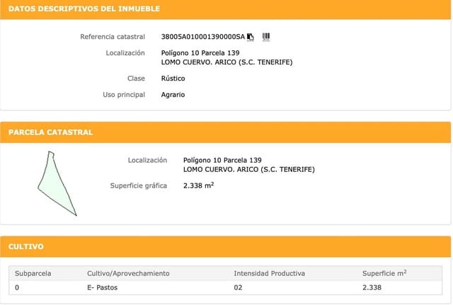 Terre non Aménagée à vendre à Arico - 15 000 € (Ref: 8840500)