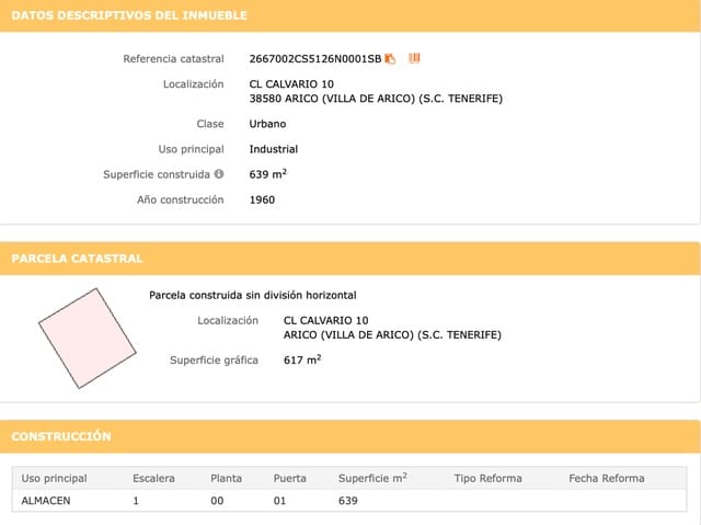 Erhverv til salg i Villa de Arico, Arico - € 300.000 (Ref: 8971381)