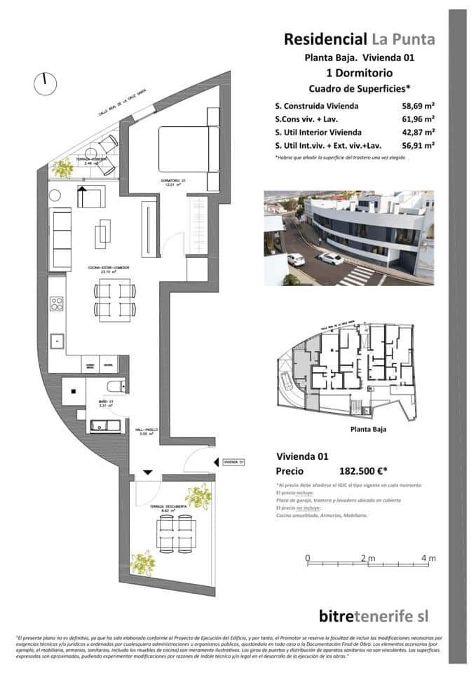 3 slaapkamer Flat te koop in Los Realejos met garage - € 215.499 (Ref: 8981643)