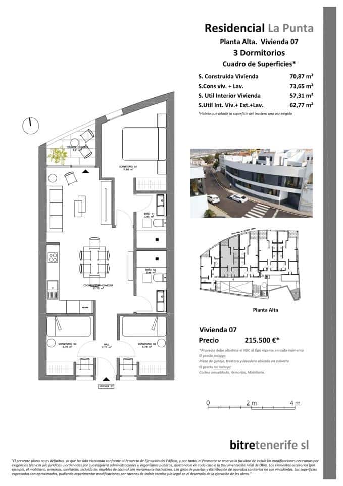 3 slaapkamer Flat te koop in Los Realejos met garage - € 215.499 (Ref: 8981643)