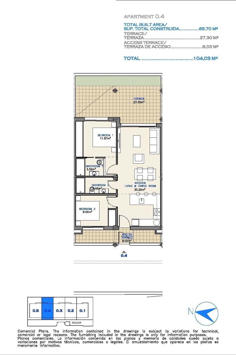 Apartamento de 2 habitaciones en Los Alcázares en venta con piscina garaje - 275.000 € (Ref: 10118218)