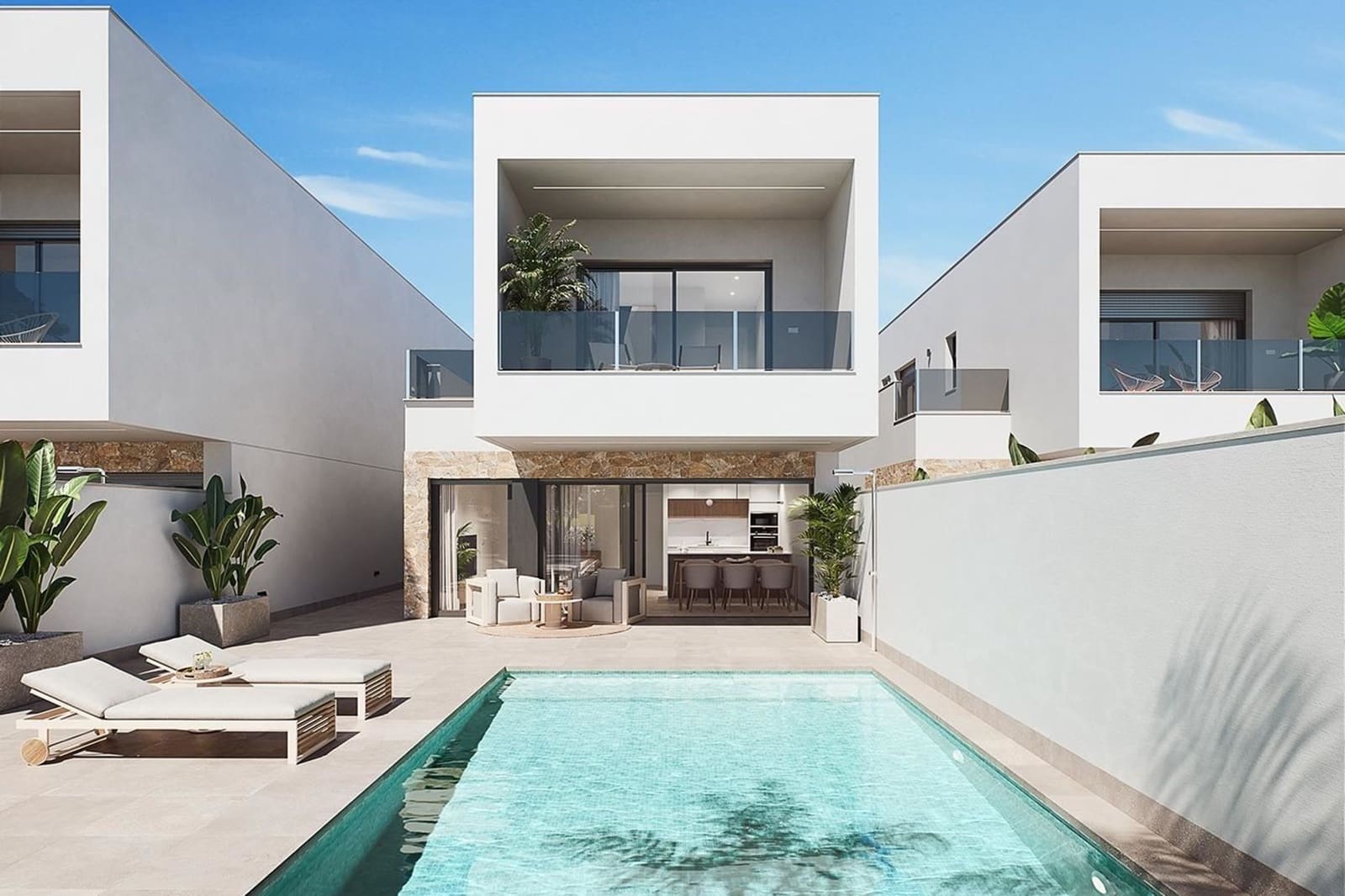 Chalet de 3 habitaciones en San Pedro del Pinatar en venta con piscina garaje - 455.000 € (Ref: 10120424)