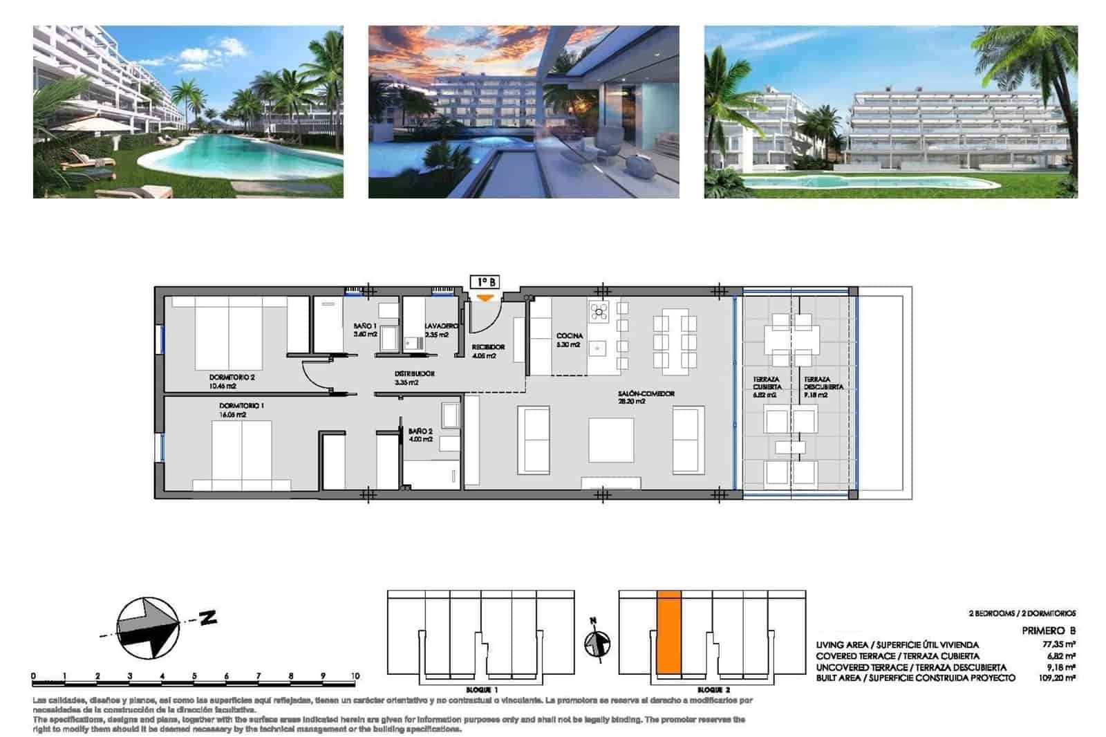 2 quarto Apartamento para venda em Mar de Cristal com piscina garagem - 280 000 € (Ref: 10120648)