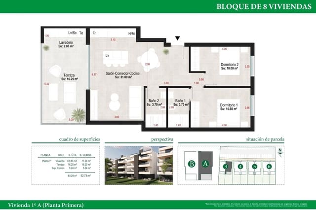 2 sypialnia Apartament na sprzedaż w Condado de Alhama, Alhama de Murcia z basenem garażem - 229 900 € (Ref: 10147340)