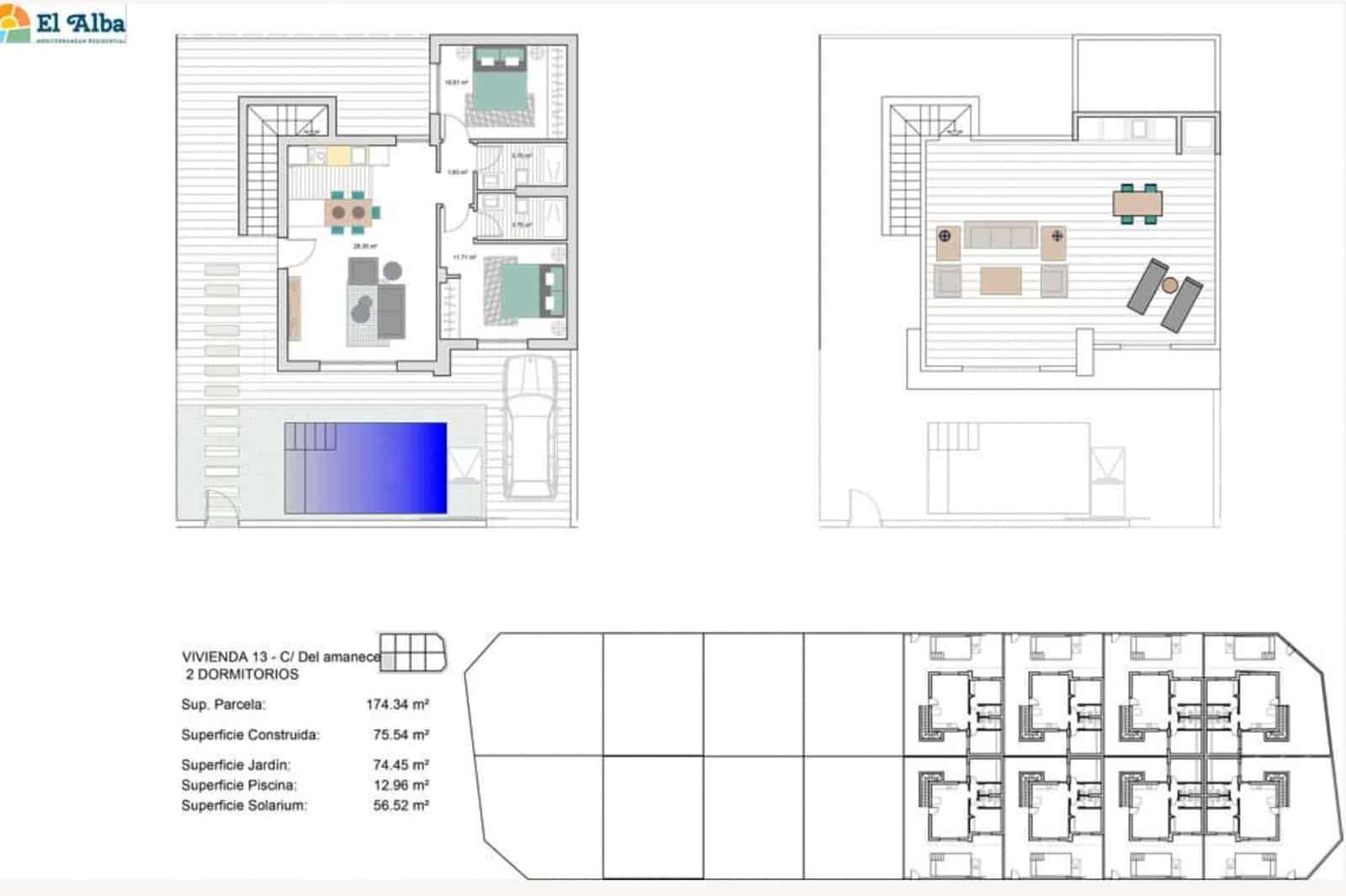 2 chambre Maison de Ville à vendre à Roldan avec piscine - 261 500 € (Ref: 7470481)