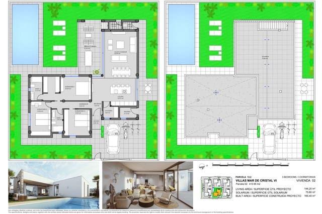 3 soverom Villa til salgs i Mar de Cristal, Cartagena med svømmebasseng - € 495 000 (Ref: 7498615)
