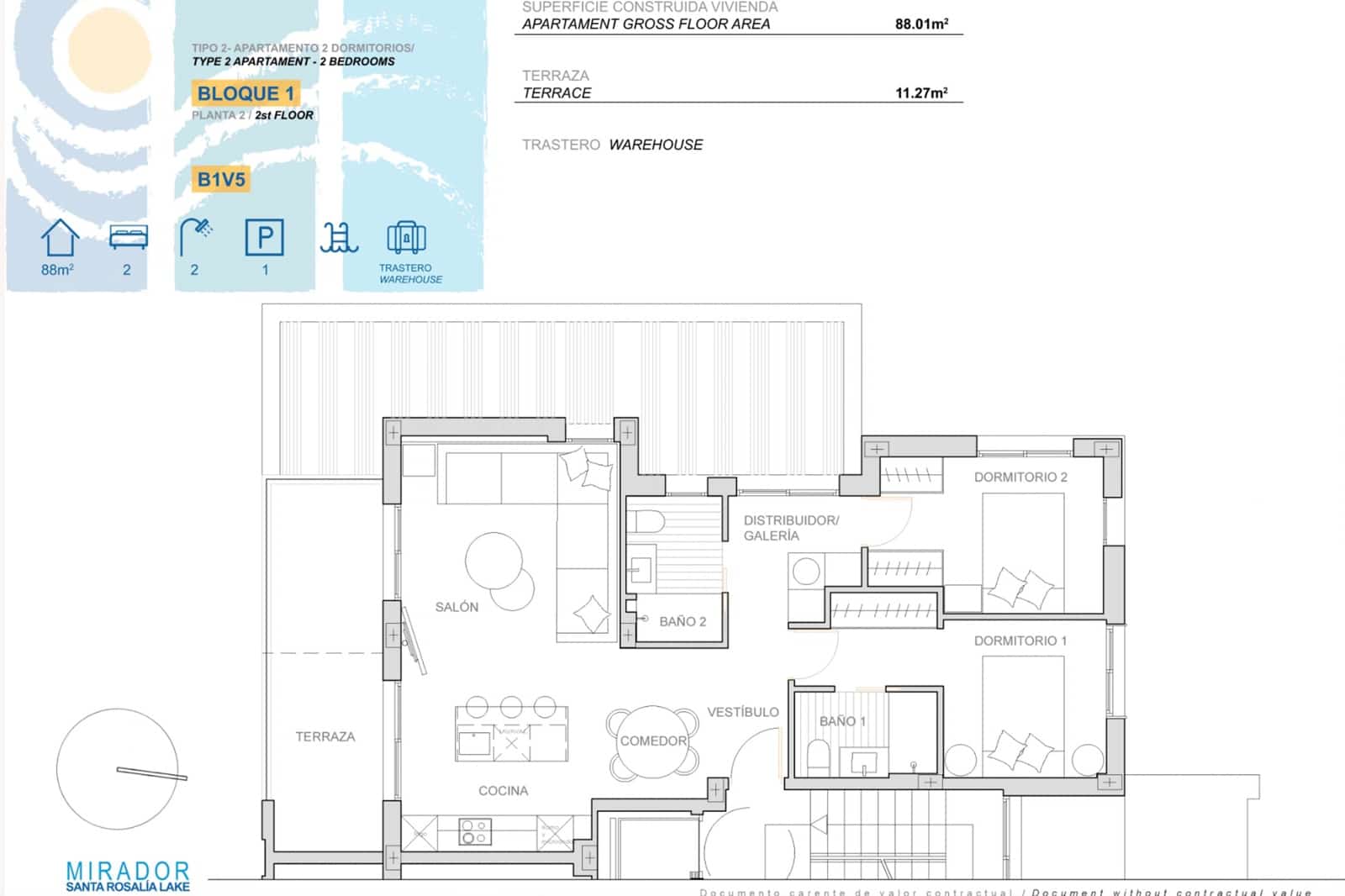 2 makuuhuone Huoneisto myytävänä paikassa Torre-Pacheco mukana uima-altaan - 254 900 € (Ref: 7500176)