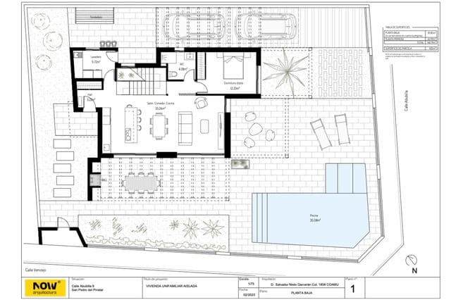 3 bedroom Villa for sale in Los Peñascos - El Salero - Los Imbernones, San Pedro del Pinatar with pool - € 579,000 (Ref: 7593361)