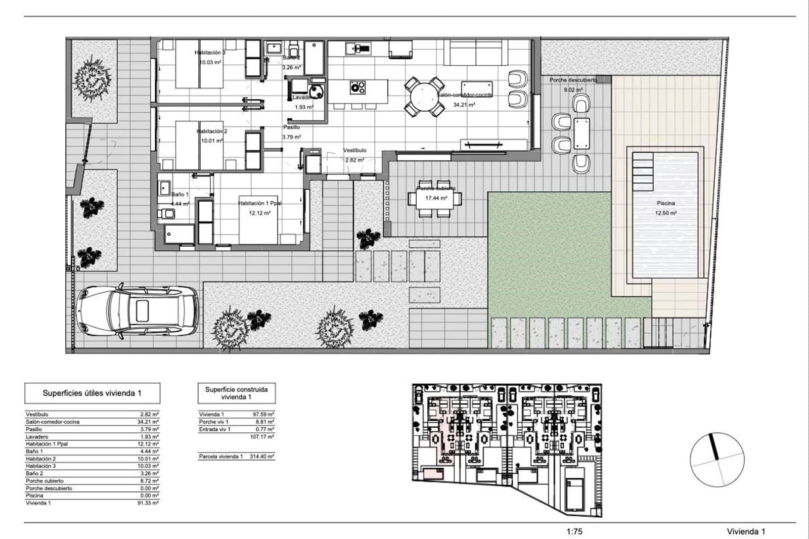 3 slaapkamer Villa te koop in Santiago de la Ribera met zwembad - € 439.900 (Ref: 7620267)