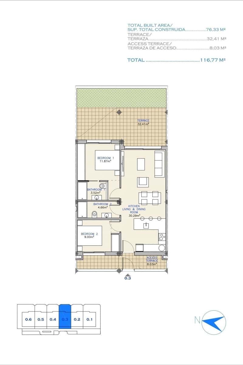 2 sovrum Lägenhet till salu i Los Alcazares med pool - 265 000 € (Ref: 8723231)