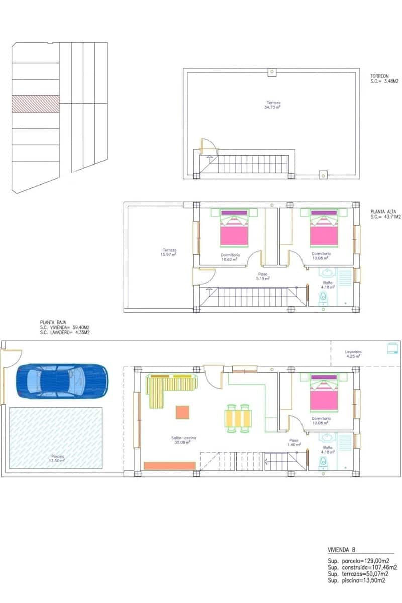 3 bedroom Villa for sale in San Pedro del Pinatar with pool - € 384,900 (Ref: 8920416)