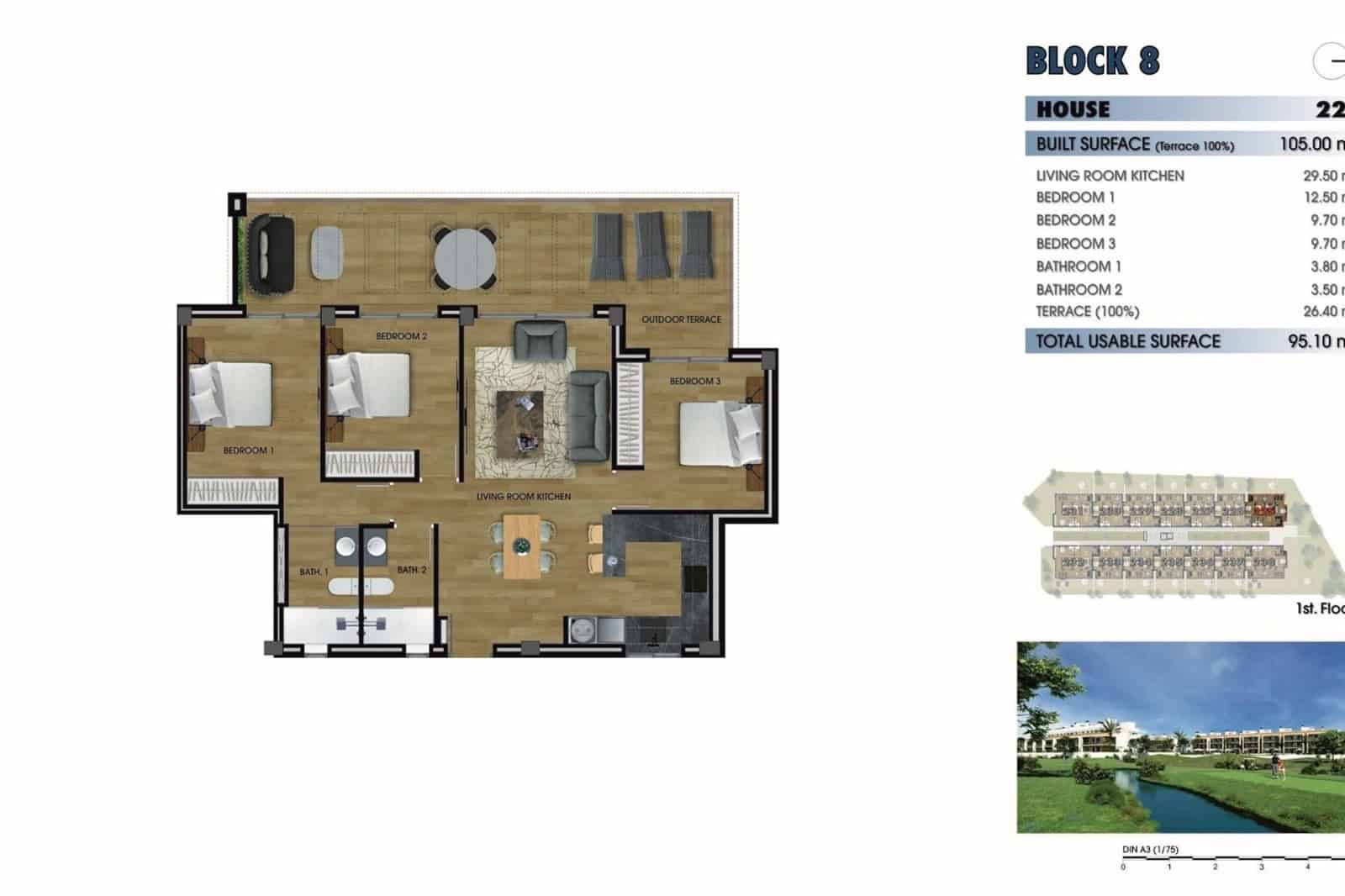 3 bedroom Apartment for sale in Los Alcazares with pool - € 325,000 (Ref: 8923338)