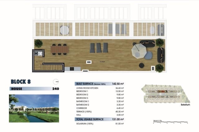 3 soverom Leilighet til salgs i Las Lomas de Rame - Bahía Bella, Los Alcázares med svømmebasseng - € 405 000 (Ref: 8953366)
