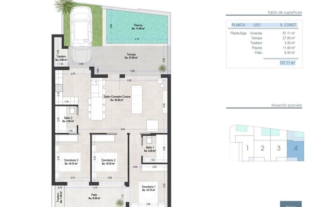 3 bedroom Apartment for sale in Los Peñascos - El Salero - Los Imbernones, San Pedro del Pinatar with pool - € 409,000 (Ref: 9191799)