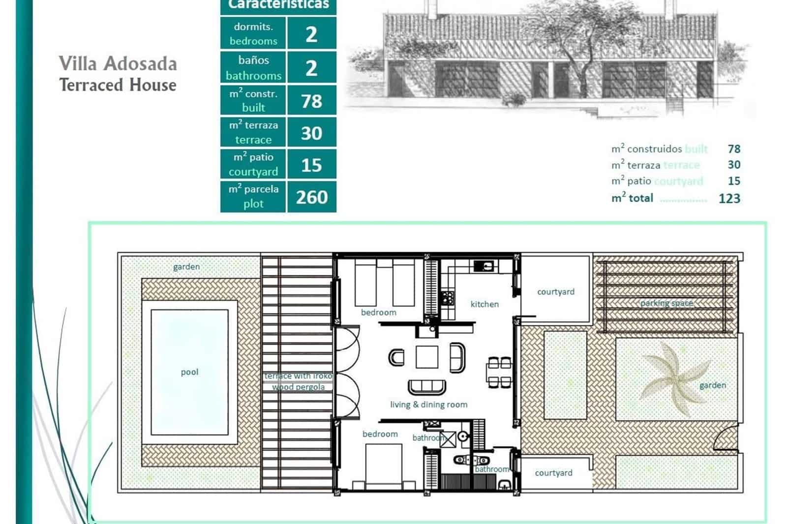 2 bedroom Townhouse for sale in Sucina with pool - € 298,000 (Ref: 9197309)