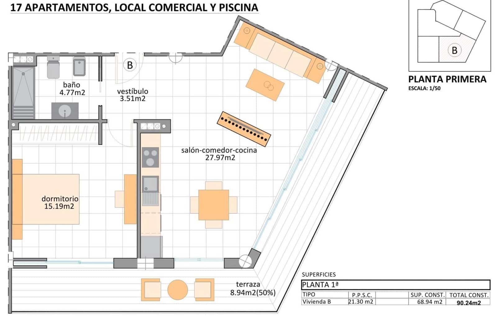 1 bedroom Apartment for sale in Lo Pagan with pool - € 159,900 (Ref: 9496403)