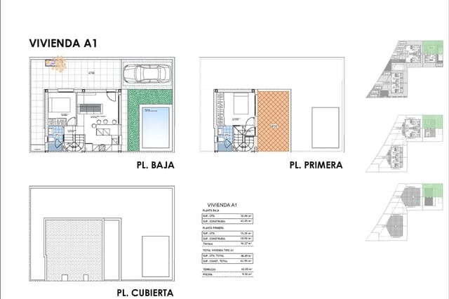 Chalet de 2 habitaciones en Alamillo, Mazarrón en venta con piscina - 265.000 € (Ref: 9539007)