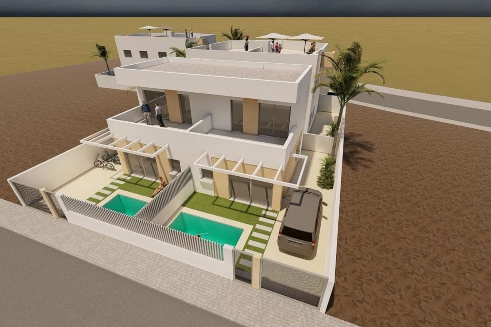 Chalet de 2 habitaciones en Puerto de Mazarron en venta con piscina - 265.000 € (Ref: 9539007)