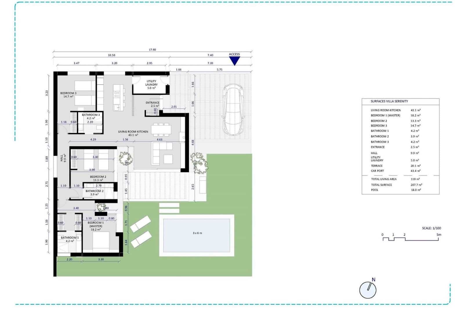3 makuuhuone Huvila myytävänä paikassa Banos y Mendigo mukana uima-altaan - 489 000 € (Ref: 9566691)
