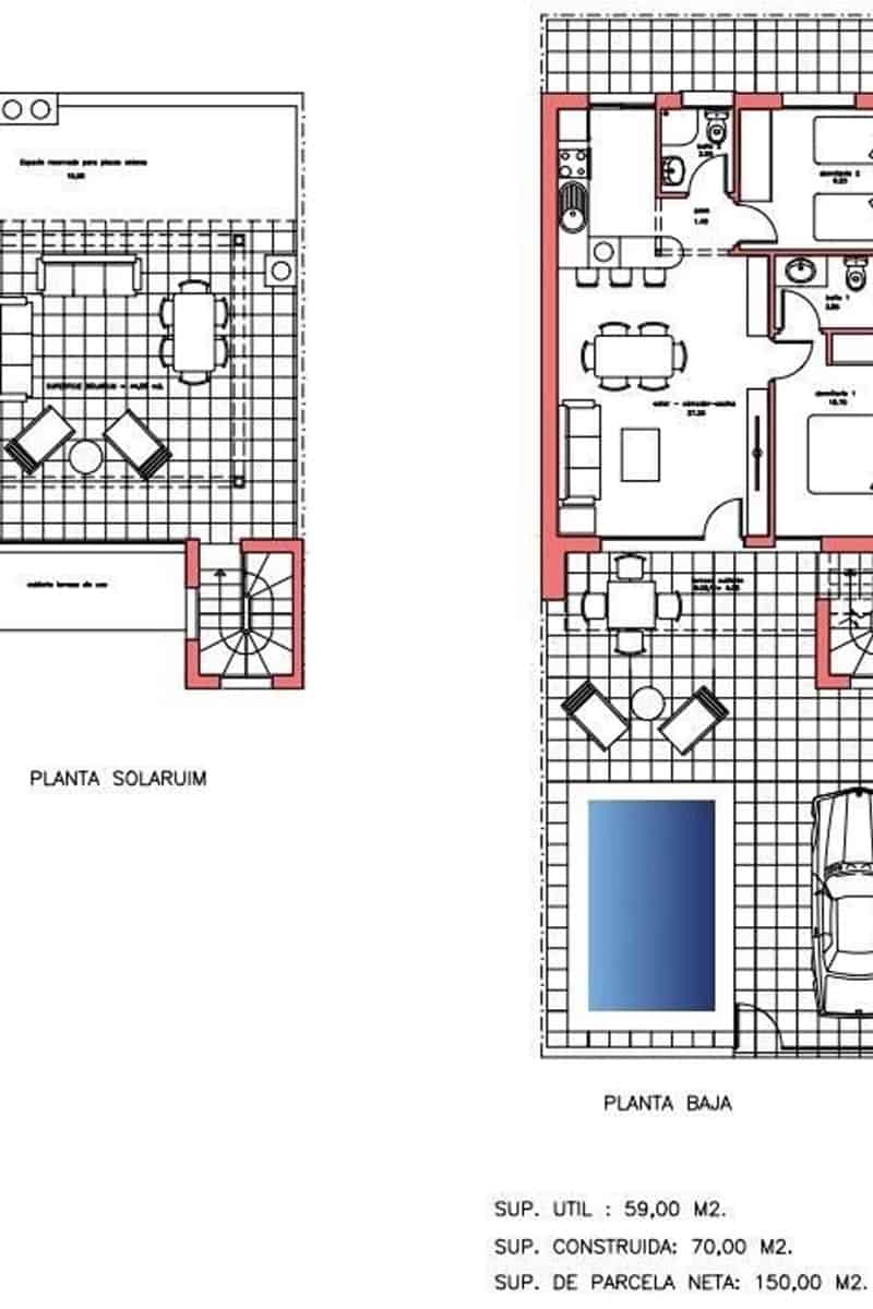 2 bedroom Townhouse for sale in La Pinilla with pool - € 199,250 (Ref: 9628048)