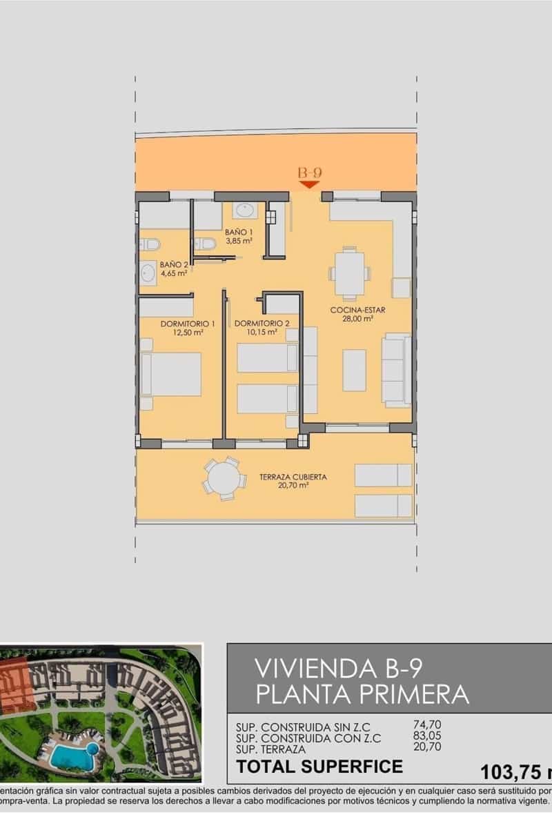 Apartamento de 2 habitaciones en Los Alcázares en venta con piscina - 269.900 € (Ref: 9730871)