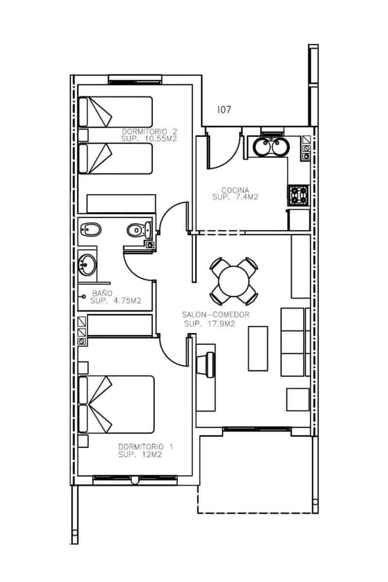 2 makuuhuone Huoneisto myytävänä paikassa Los Collados mukana uima-altaan - 98 000 € (Ref: 9787851)