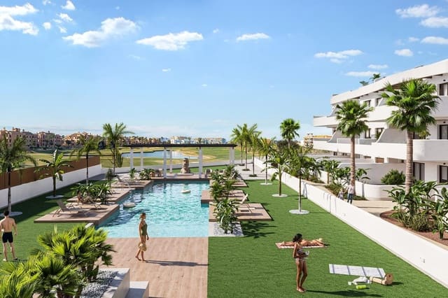 3 slaapkamer Appartement te koop in Las Lomas de Rame - Bahía Bella, Los Alcázares met zwembad - € 309.900 (Ref: 9798224)