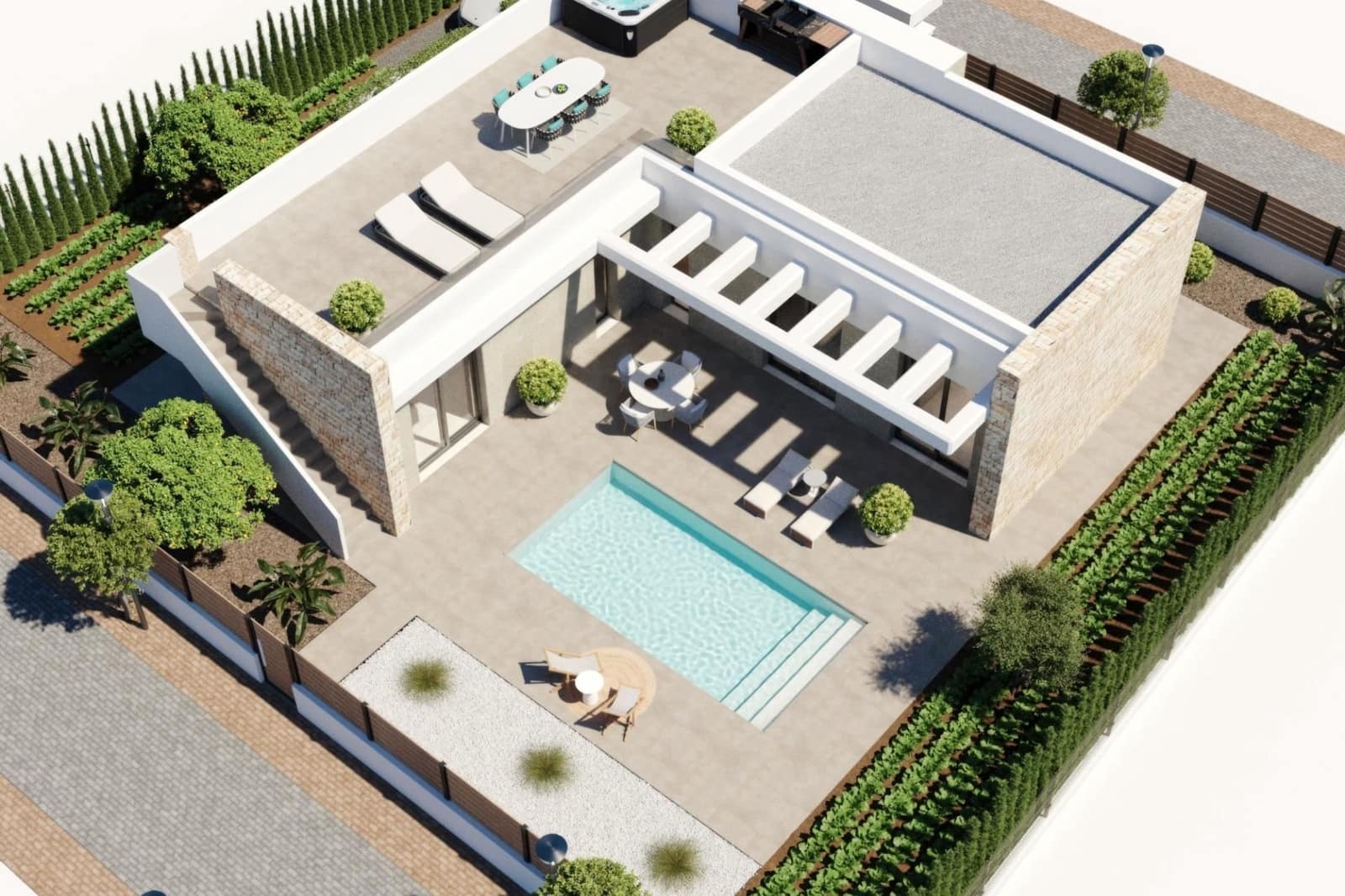 3 bedroom Villa for sale in Fuente Alamo de Murcia with pool - € 369,900 (Ref: 9827613)