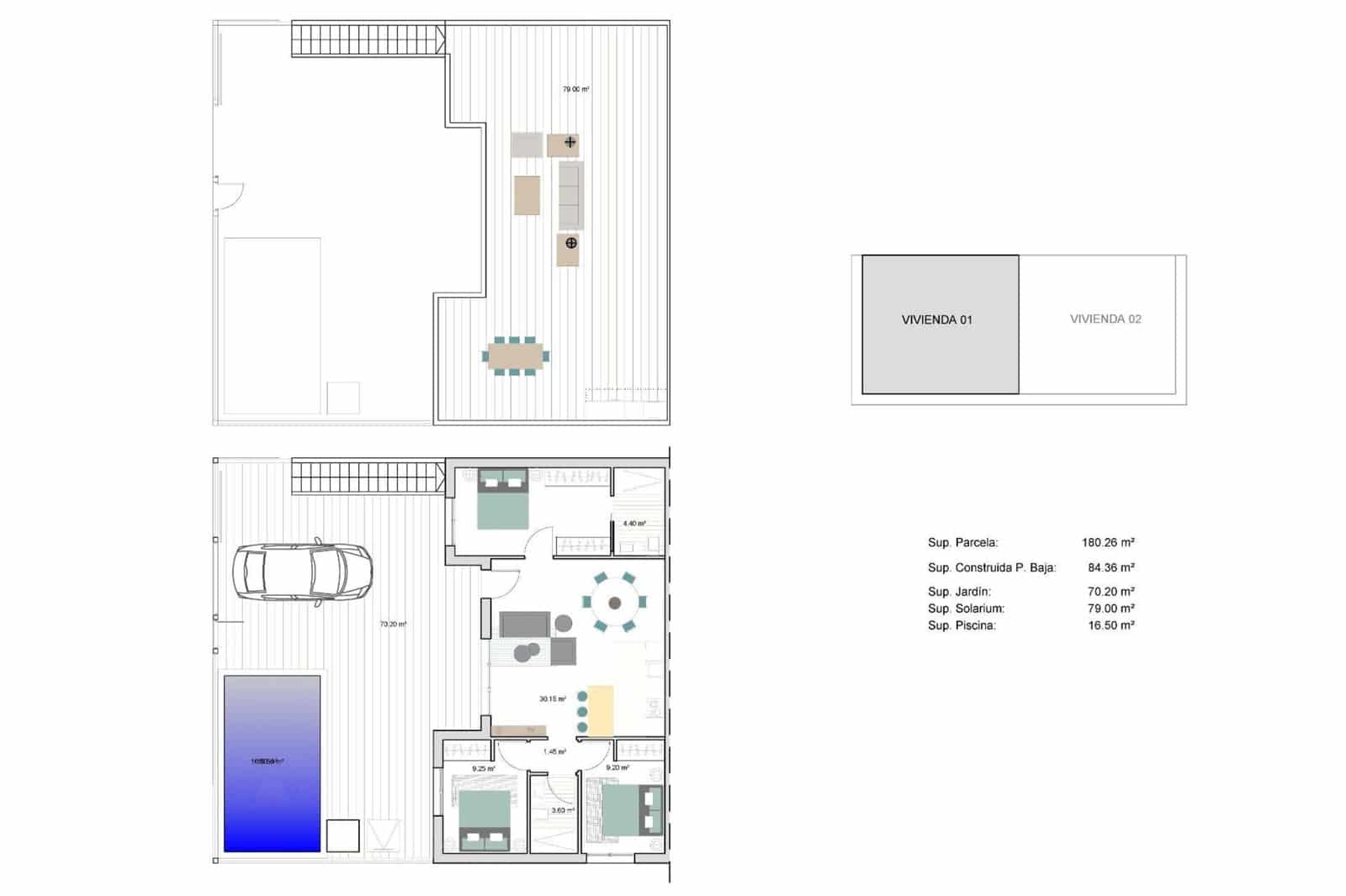 Casa de 3 habitaciones en Torre-Pacheco en venta con piscina - 279.900 € (Ref: 9827713)