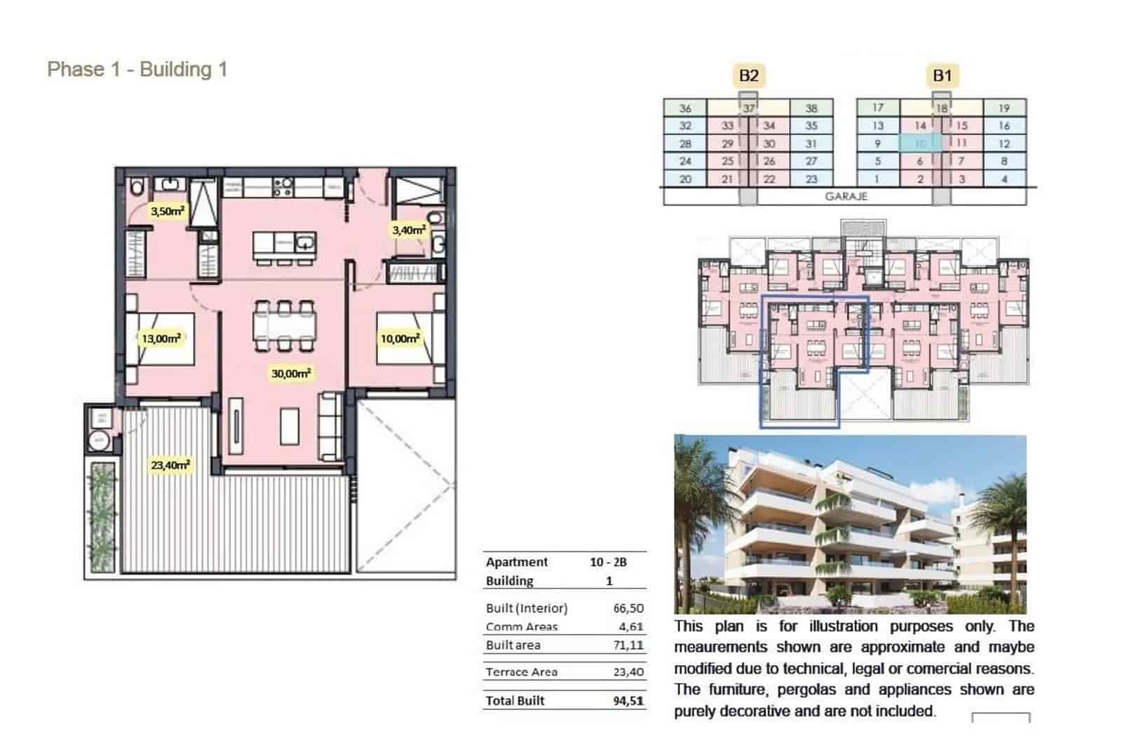 2 bedroom Apartment for sale in Torre-Pacheco with pool - € 303,000 (Ref: 9827718)