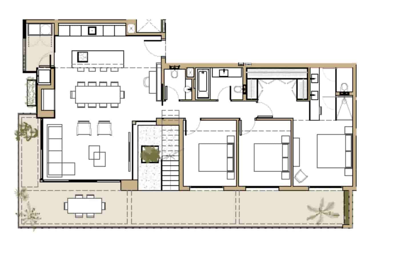3 soveværelse Penthouse til salg i Palma de Mallorca med swimmingpool garage - € 1.340.000 (Ref: 9358857)