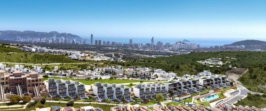 Pareado de 3 habitaciones en Finestrat en venta con piscina garaje - 425.000 € (Ref: 9585461)