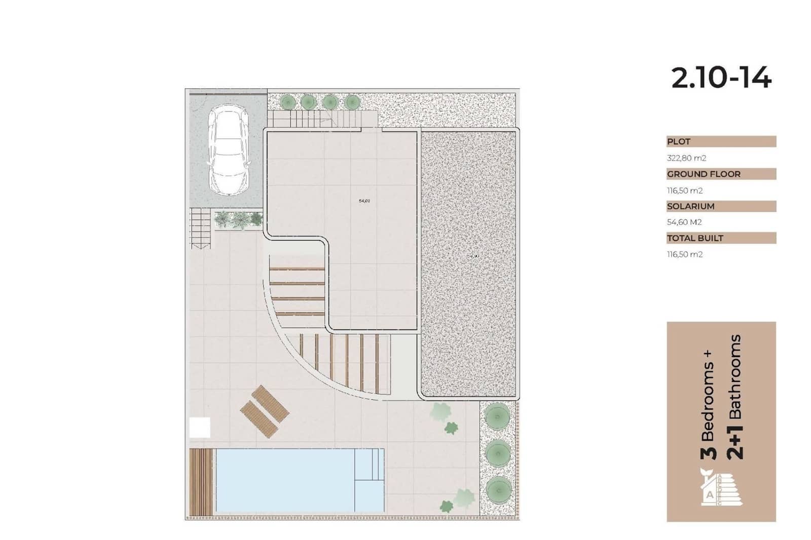 3 soveværelse Villa til salg i Algorfa med swimmingpool - € 650.000 (Ref: 10065093)