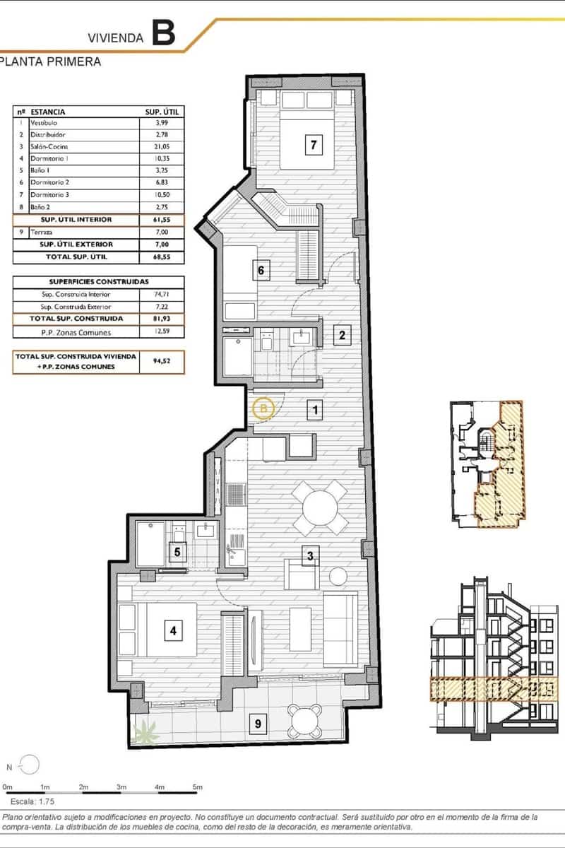 3 soveværelse Lejlighed til salg i Guardamar del Segura med swimmingpool - € 275.000 (Ref: 10101102)