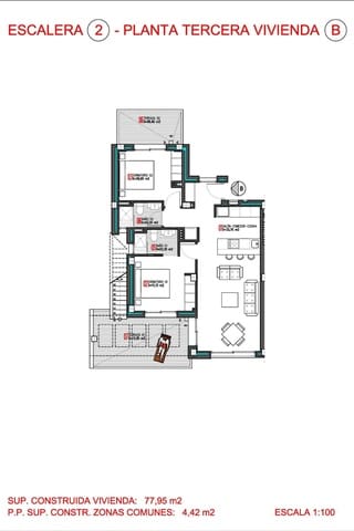 2 soverom Leilighet til salgs i Aguas Nuevas, Torrevieja med svømmebasseng garasje - € 399 000 (Ref: 10127303)