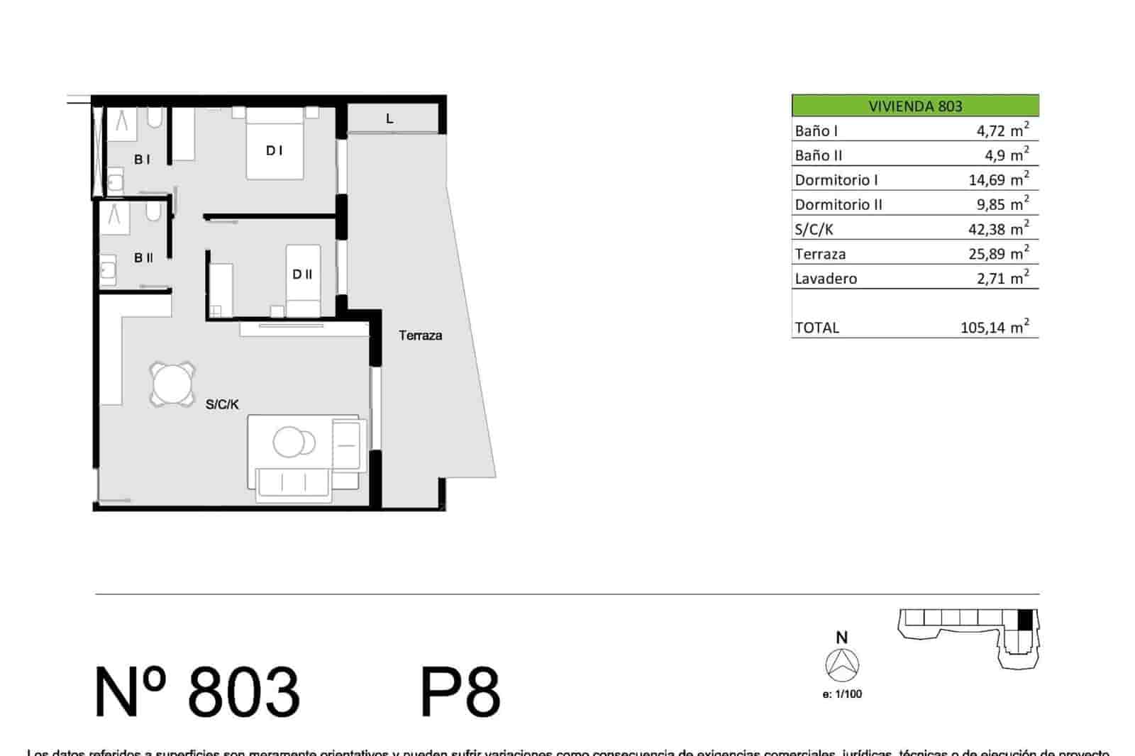 2 sovrum Lägenhet till salu i San Miguel de Salinas med pool garage - 239 900 € (Ref: 10133489)