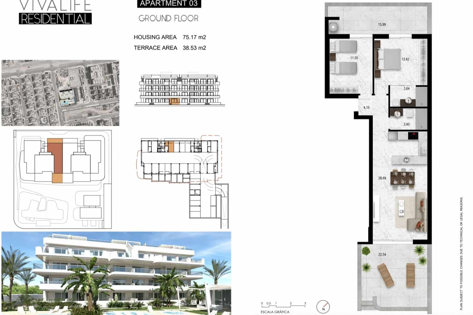2 camera da letto Appartamento in vendita in Orihuela Costa con piscina - 365.000 € (Rif: 8374910)