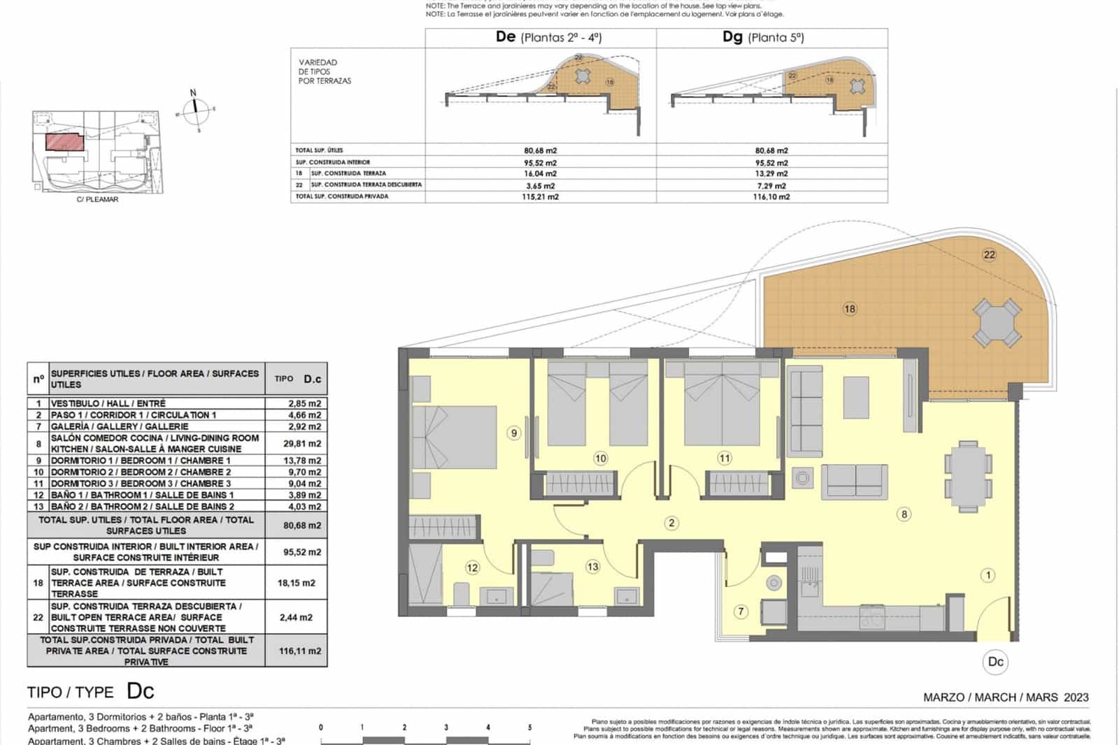 3 bedroom Apartment for sale in Punta Prima with pool - € 412,000 (Ref: 8405754)