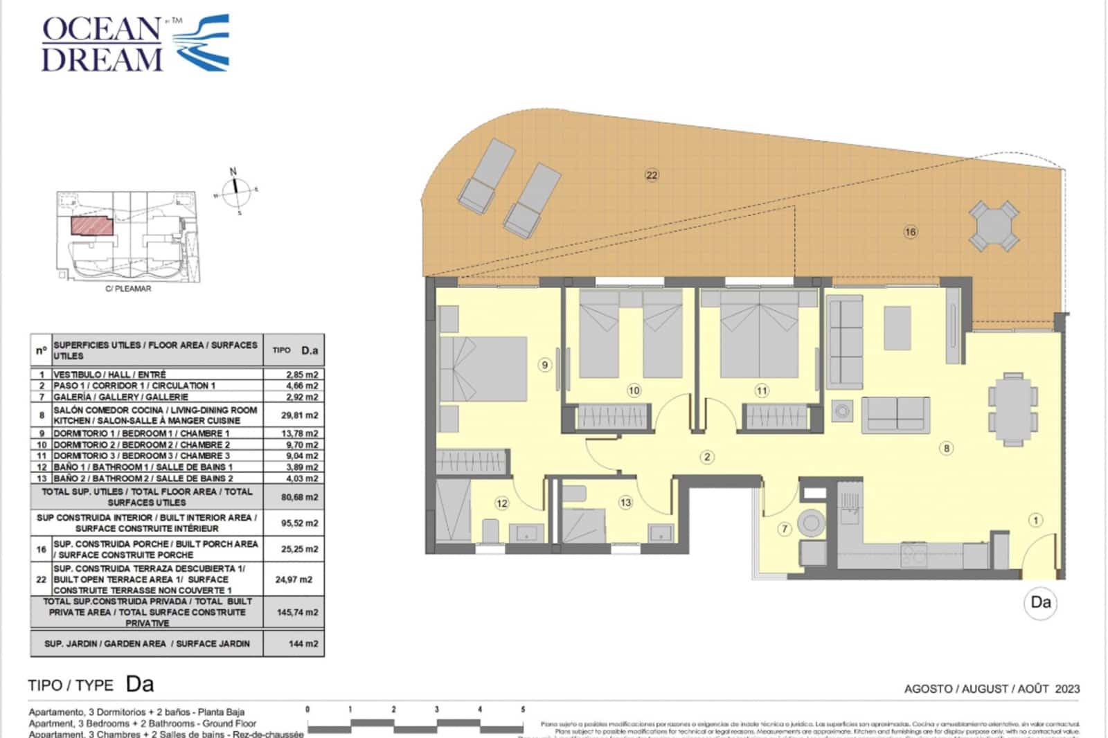 3 bedroom Apartment for sale in Punta Prima with pool - € 412,000 (Ref: 8405754)